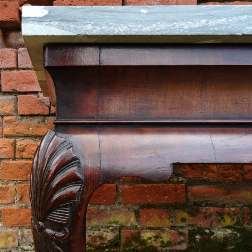 fig 1. Pair of George II style mahogany console side tables
