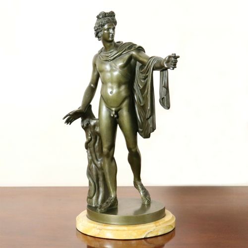 Large 19th Century Grand Tour Bronze Apollo Belvedere by Boschetti