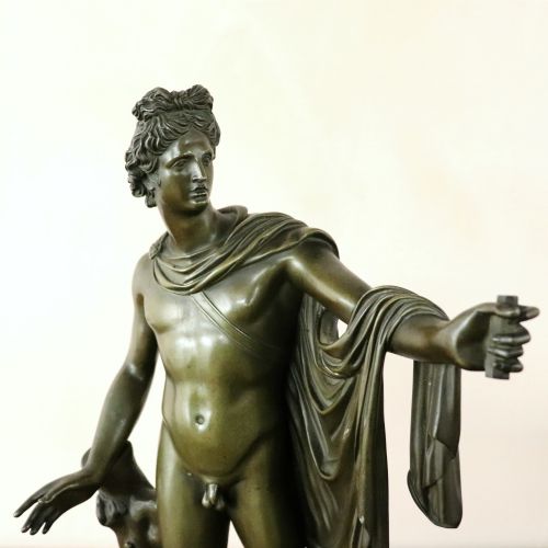 fig 1. Large 19th Century Grand Tour Bronze Apollo Belvedere by Boschetti