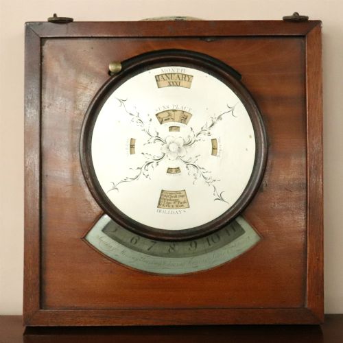 Late George III Mahogany Perpetual Calendar