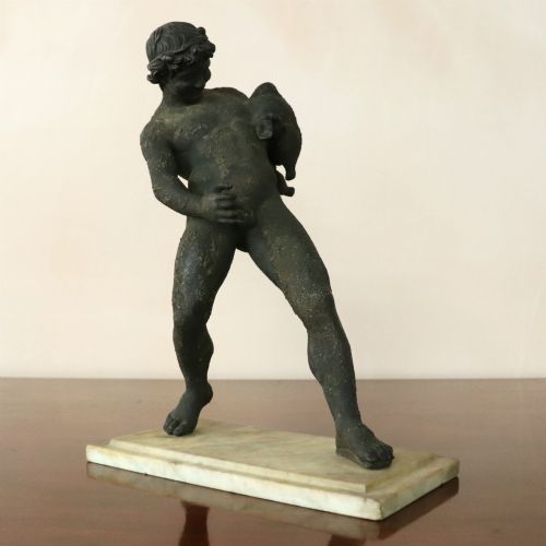 19th Century Grand Tour Bronze Drunken Faun of Pompeii
