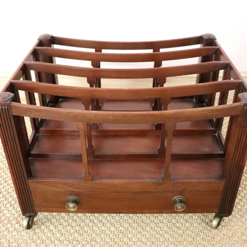 OVERSIZED GEORGE III MAHOGANY CANTERBURY - ADDITIONAL PHOTO 2