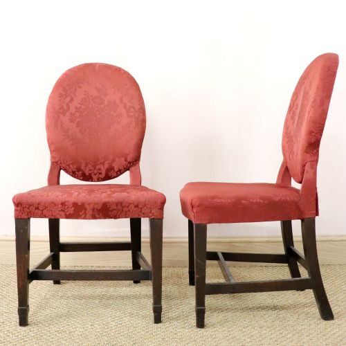 Pair of 18th Century Upholstered Mahogany Side Chairs