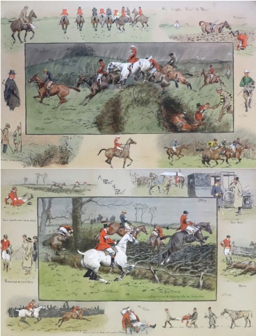 Snaffles ‘A Point to Point.’ & ‘An Irish Point-to-point.’: A Pair of Original Prints