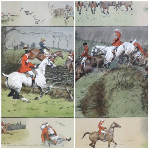 fig 1. Snaffles ‘A Point to Point.’ & ‘An Irish Point-to-Point.’: A Pair of Original Prints