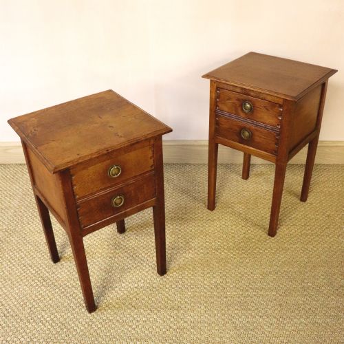 fig 1. Rare & Early Pair of Gordon Russell Oak Bedside Chests