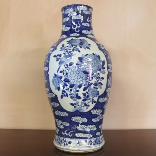 Large Late 19th Century Chinese Blue and White Vase