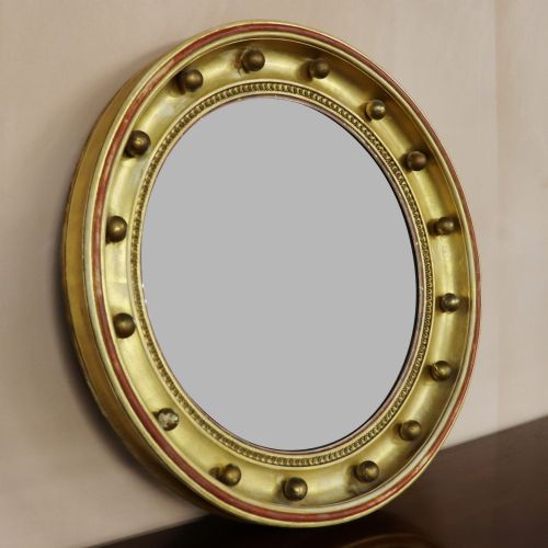 19th Century Gilt Convex Mirror