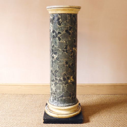 Early 19th Century Faux Marble Scagliola Column Pedestal
