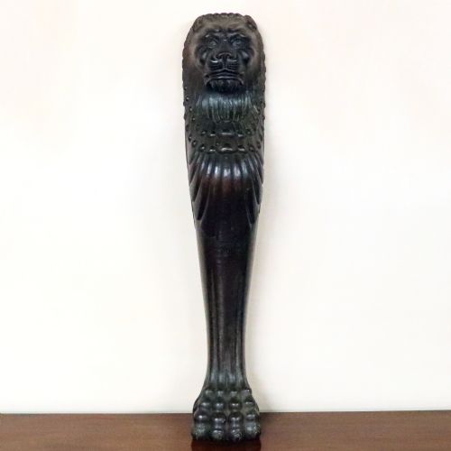 George III Neoclassical Carved Mahogany Lion Monopodia