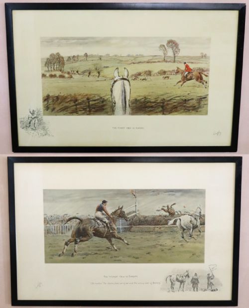 Snaffles 'The Finest View in Europe' & ‘The Worst View in Europe’ Original Prints