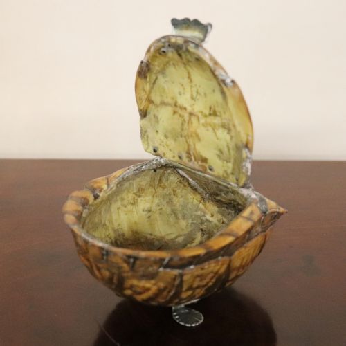 EARLY 19TH CENTURY TURTLE SHELL AND SILVER MOUNTED TABLE SNUFF BOX - ADDITIONAL PHOTO 2