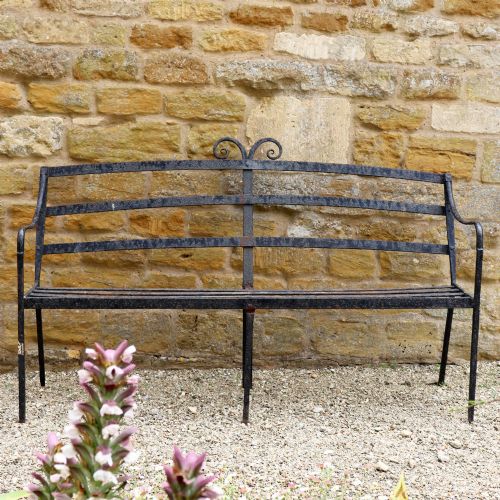 EARLY 19TH CENTURY WROUGHT IRON GARDEN BENCH - ADDITIONAL PHOTO 3