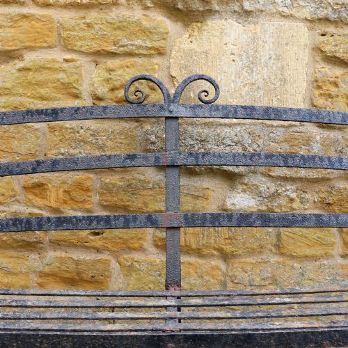 EARLY 19TH CENTURY WROUGHT IRON GARDEN BENCH - ADDITIONAL PHOTO 5