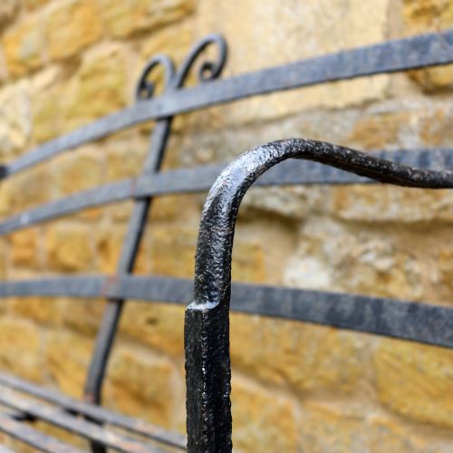 EARLY 19TH CENTURY WROUGHT IRON GARDEN BENCH - ADDITIONAL PHOTO 9
