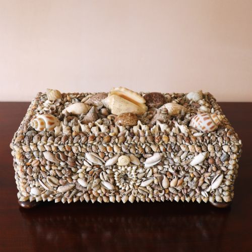 19th Century Shellwork Box with Provenance