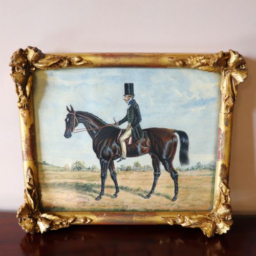 Small Mid 19th Century Original Watercolour of Anthony Evans Possibly American