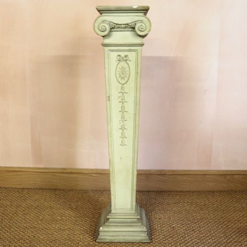 ANTIQUE NEOCLASSICAL STYLE PAINTED PLASTER PEDESTAL - ADDITIONAL PHOTO 1