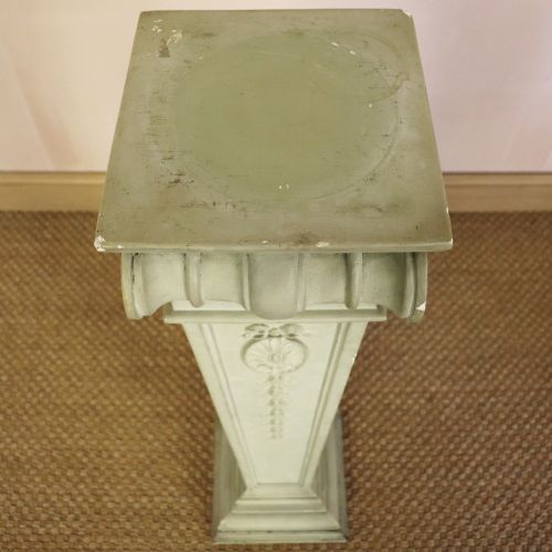ANTIQUE NEOCLASSICAL STYLE PAINTED PLASTER PEDESTAL - ADDITIONAL PHOTO 4