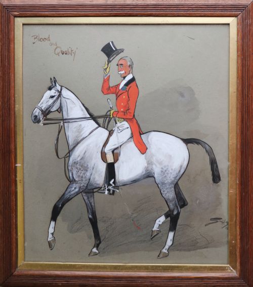 SNAFFLES BLOOD AND QUALITY ORIGINAL WATERCOLOUR - ADDITIONAL PHOTO 2