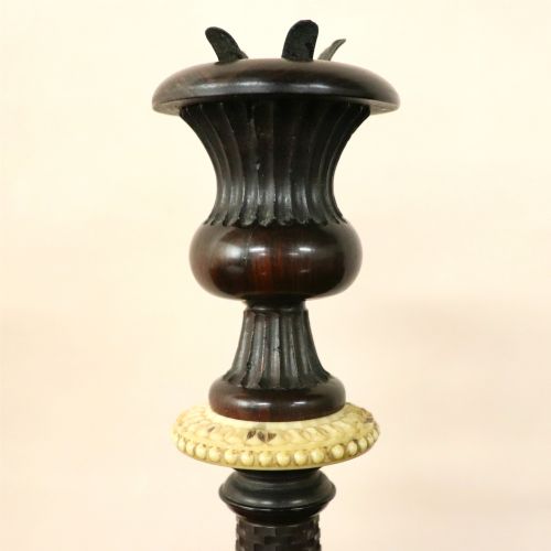 PAIR OF 19TH CENTURY HOLTZAPFFEL CANDLESTICKS - ADDITIONAL PHOTO 5