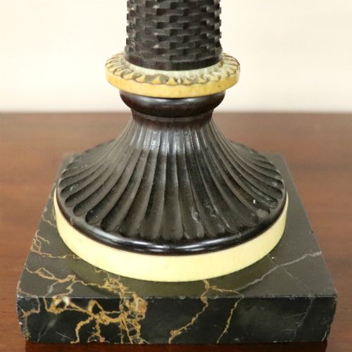 PAIR OF 19TH CENTURY HOLTZAPFFEL CANDLESTICKS - ADDITIONAL PHOTO 6