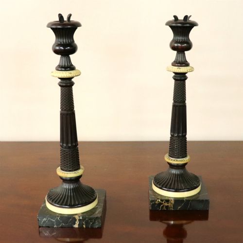 PAIR OF 19TH CENTURY HOLTZAPFFEL CANDLESTICKS - ADDITIONAL PHOTO 7