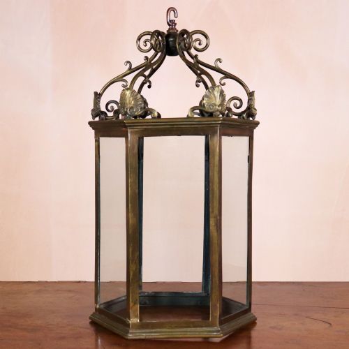 Antique English Bronze Hall Lantern