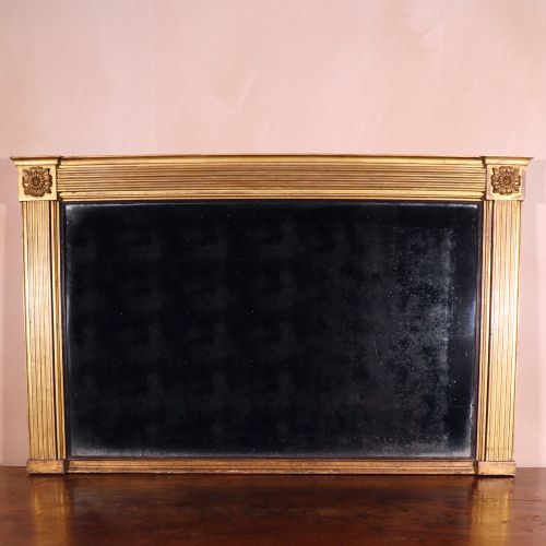 Large Regency Giltwood Overmantle Mirror