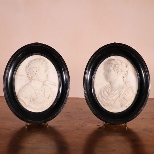 Pair of Late 18th Century Grand Tour Marble Caesars