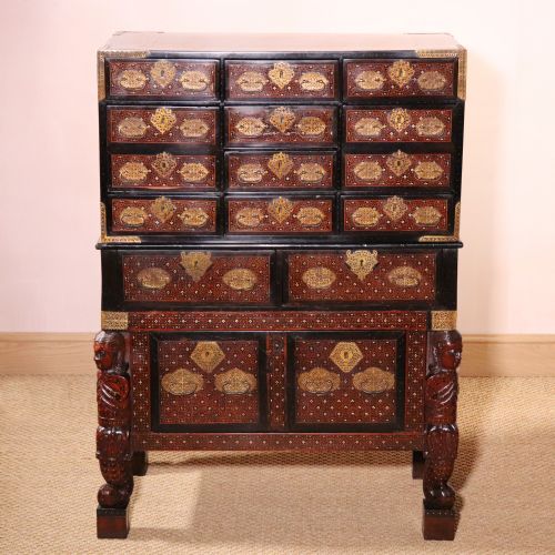 17TH CENTURY INDO PORTUGUESE CABINET CHEST WITH PROVENANCE - ADDITIONAL PHOTO 1