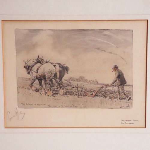 fig 1. Snaffles 'The Wheat is my Care’ Original Printed Greetings Card