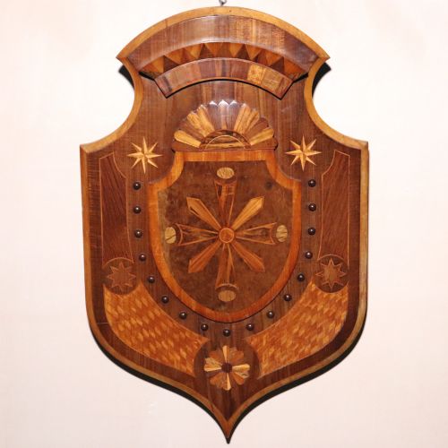 Antique Colonial Specimen Wood Shield