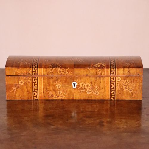 fig 1. 19th Century New Zealand Marquetry Inlaid Box By William Seuffert