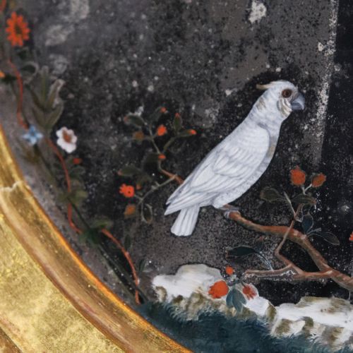 LATE 18THEARLY 19TH CENTURY CHINESE REVERSE PAINTED MIRROR - ADDITIONAL PHOTO 2