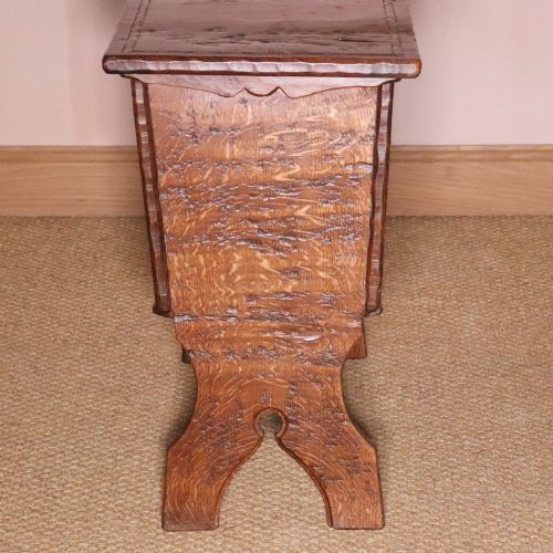 ARTS AND CRAFTS JACK GRIMBLE POLLARD OAK COFFER CHEST - ADDITIONAL PHOTO 2