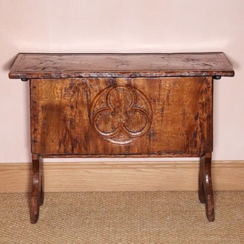 ARTS AND CRAFTS JACK GRIMBLE POLLARD OAK COFFER CHEST - ADDITIONAL PHOTO 6