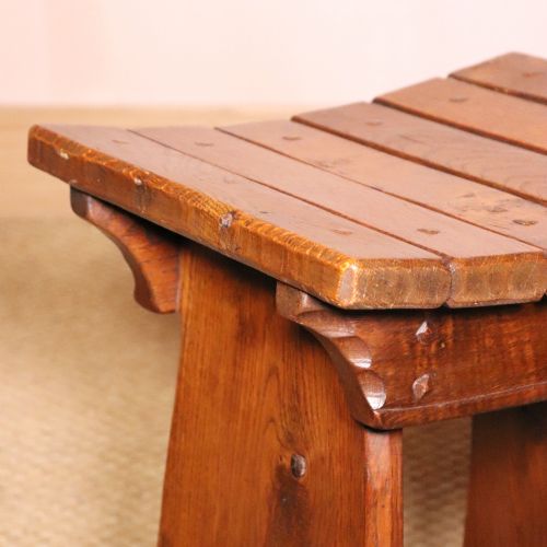 ARTS AND CRAFTS PAIR OF JACK GRIMBLE OAK STOOLS - ADDITIONAL PHOTO 5