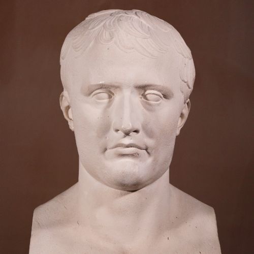 LARGE ANTIQUE PLASTER BUST OF NAPOLEON - ADDITIONAL PHOTO 1