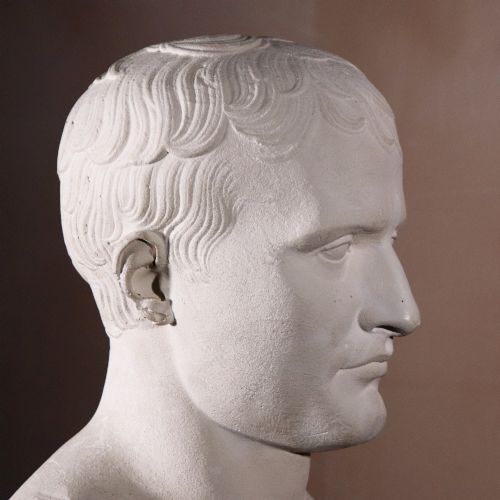 LARGE ANTIQUE PLASTER BUST OF NAPOLEON - ADDITIONAL PHOTO 4
