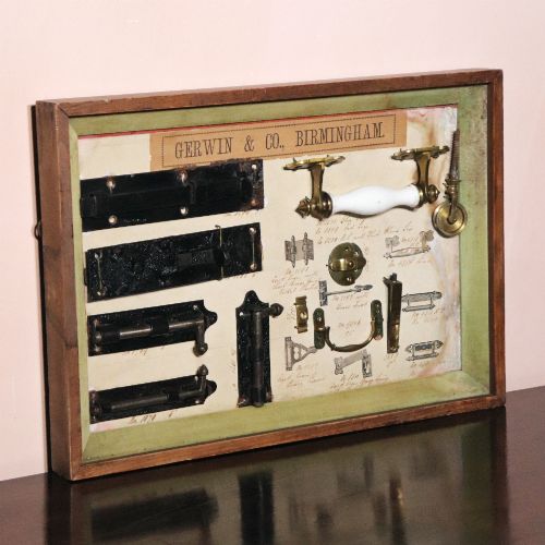 ANTIQUE HARDWARE SAMPLE BOARD BY GERWIN CO BIRMINGHAM - ADDITIONAL PHOTO 4