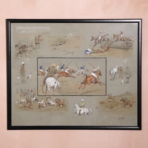 Snaffles ‘Sport in the Shiney’ Original Print