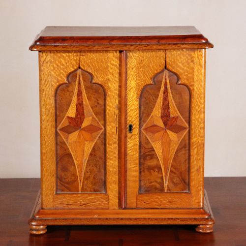 19th Century New Zealand Specimen Wood Table Cabinet by William Norrie