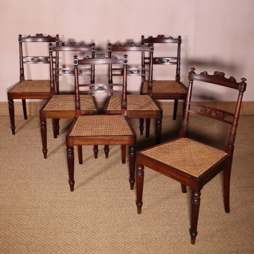 Set of Six Regency Gonçalo Alves Chairs