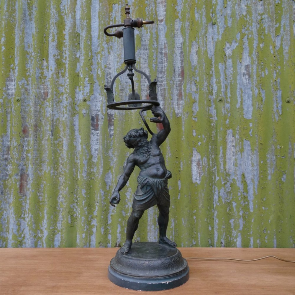 Grand Tour Chiurazzi bronze Silenus lamp