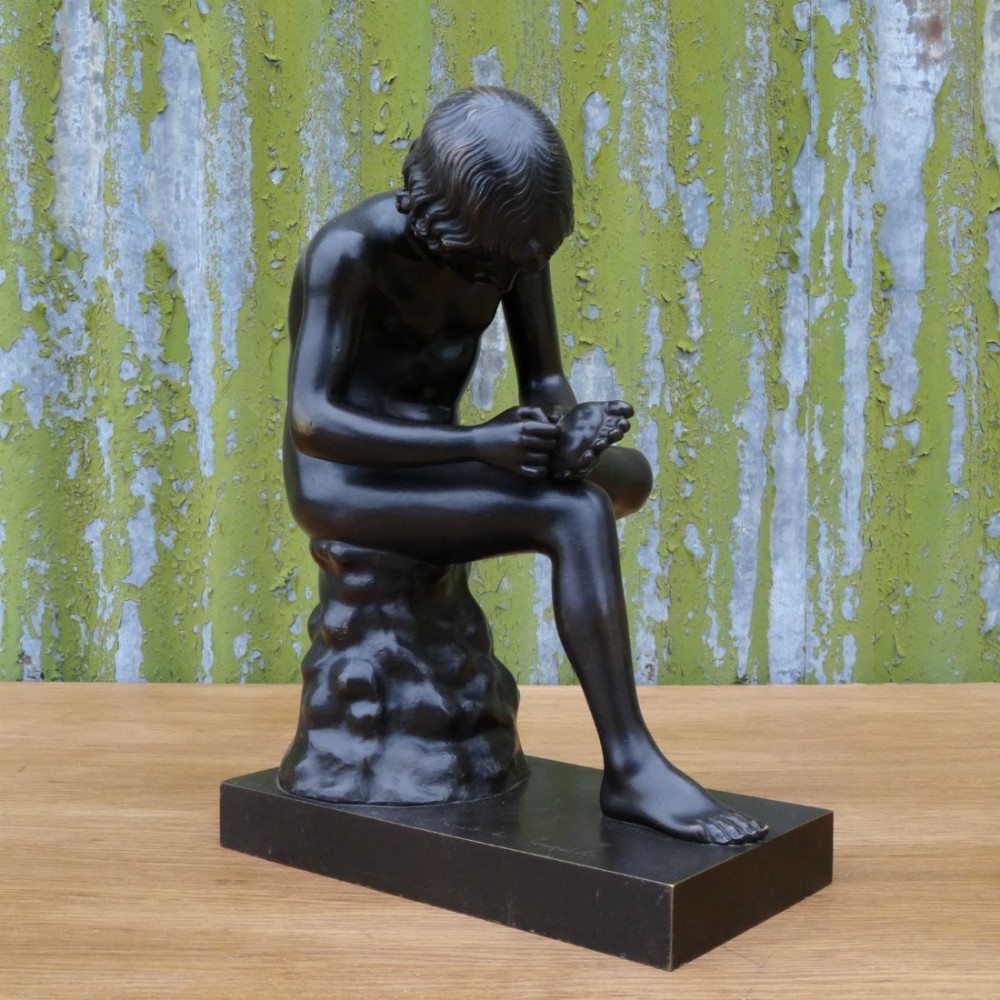 Large Grand Tour bronze Spinario