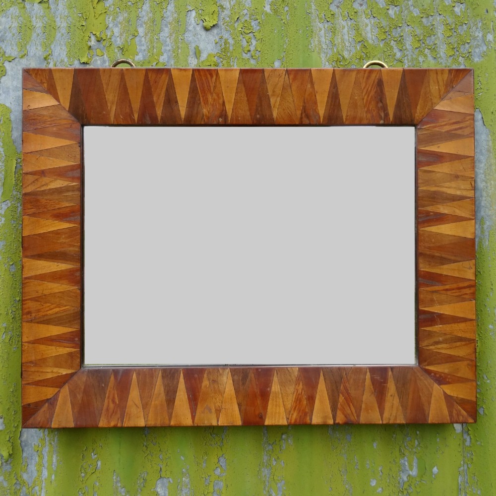 Late 19th century New Zealand specimen wood wall mirror