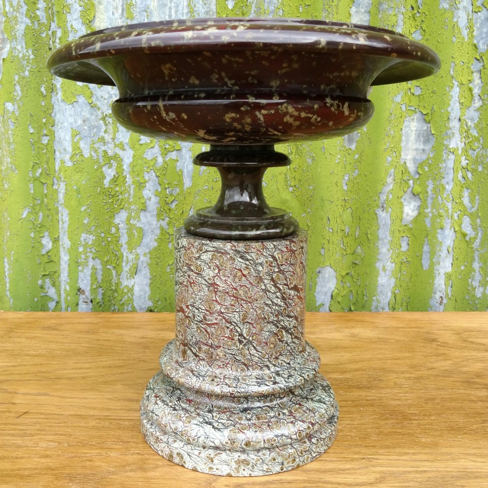 19th century Serpentine marble tazza