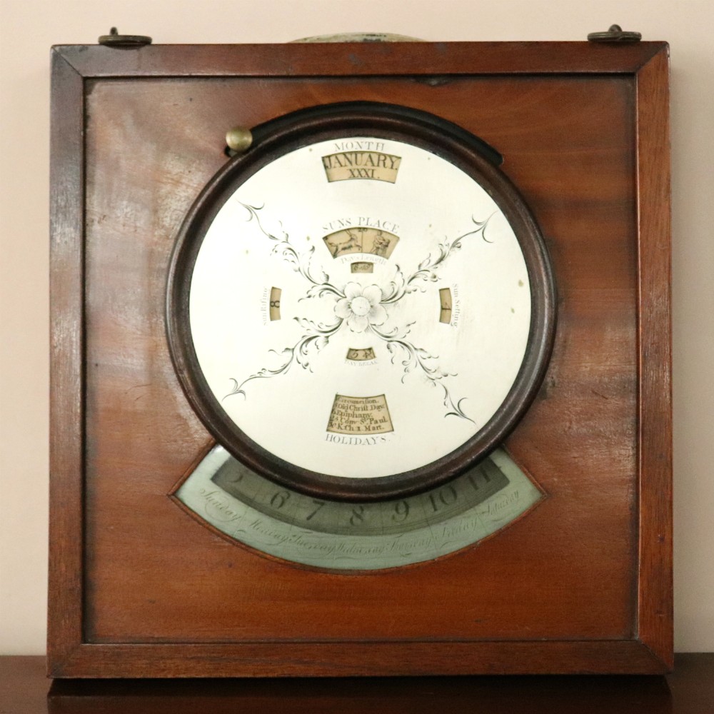 Late George III Mahogany Perpetual Calendar