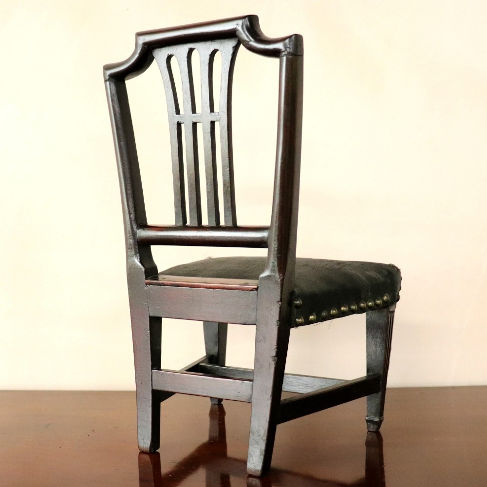 18th Century Miniature Mahogany Side Chair 